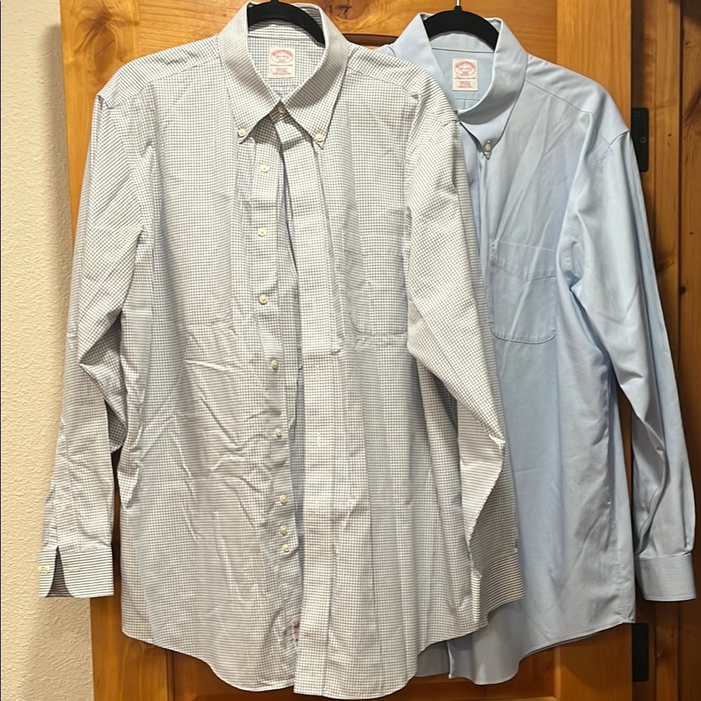 Brooks Brother Bundle Men's Blue and White Dress Shirts